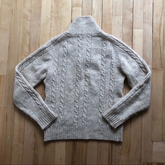 SOLD -Vintage Cableknit Wool Sweater - Picture 2 of 2